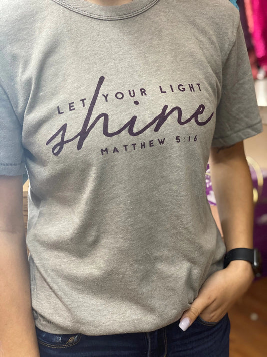 Let Your Light Shine tee